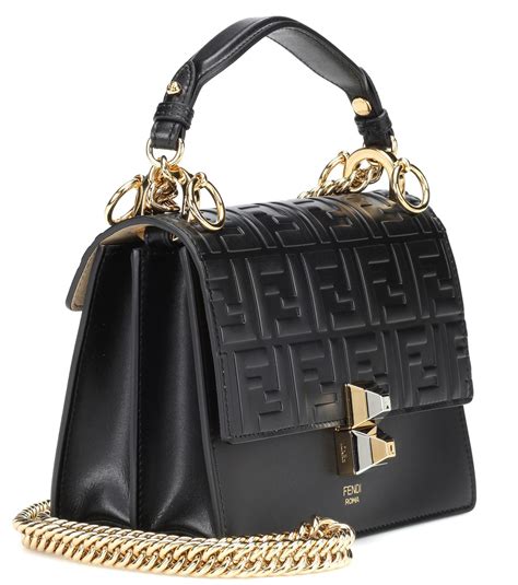 fendi kan if small leather shoulder bag|fendi shoulder bags for women.